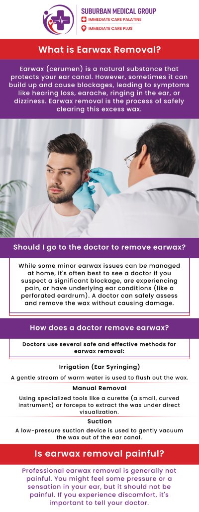 Common questions asked by patients: What causes excess ear wax buildup? How can you tell if ear wax is affecting your hearing? When should you see a doctor for ear wax removal? What symptoms indicate impacted ear wax? For more information, contact us or book an appointment online. We are conveniently located at 888 E Main St, East Dundee, IL 60118. We serve patients from East Dundee IL, West Dundee IL, Sleepy Hollow IL, Gilberts IL, and surrounding cities. Common questions asked by patients: What causes excess ear wax buildup? How can you tell if ear wax is affecting your hearing? When should you see a doctor for ear wax removal? What symptoms indicate impacted ear wax? For more information, contact us or book an appointment online. We are conveniently located at 888 E Main St, East Dundee, IL 60118. We serve patients from East Dundee IL, West Dundee IL, Sleepy Hollow IL, Gilberts IL, and surrounding cities.