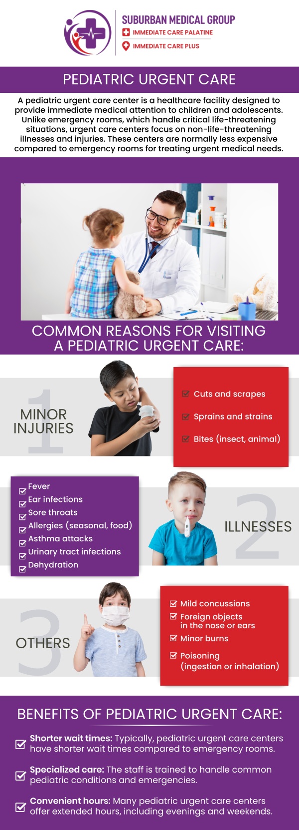 Navigating the rapid physical and emotional changes of childhood requires a specialized, proactive medical approach tailored specifically to kids and adolescents. At Suburban Medical Group, our experienced team delivers comprehensive pediatric care that focuses heavily on preventative medicine, developmental screenings, and necessary school or sports physicals. By addressing health concerns early and fostering healthy behavioral habits, we provide your growing child with the strong medical foundation they need to lead a healthy, active, and successful life. For more information, contact us or book an appointment online. We are conveniently located at 693 W Boughton Rd, Bolingbrook, IL 60440. Navigating the rapid physical and emotional changes of childhood requires a specialized, proactive medical approach tailored specifically to kids and adolescents. At Suburban Medical Group, our experienced team delivers comprehensive pediatric care that focuses heavily on preventative medicine, developmental screenings, and necessary school or sports physicals. By addressing health concerns early and fostering healthy behavioral habits, we provide your growing child with the strong medical foundation they need to lead a healthy, active, and successful life. For more information, contact us or book an appointment online. We are conveniently located at 693 W Boughton Rd, Bolingbrook, IL 60440.
