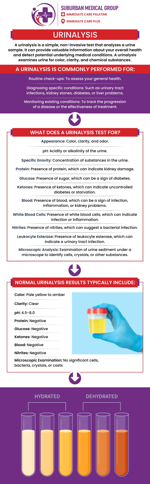 Common questions asked by patients: What is a urinalysis test? Why would a healthcare provider recommend urinalysis? What conditions can urinalysis help detect? What happens during a urinalysis test? How should patients prepare for a urinalysis? How long does it take to get urinalysis results? For more information, contact us or book an appointment online. We are conveniently located at 888 E Main St, East Dundee, IL 60118. We serve patients from East Dundee IL, West Dundee IL, Sleepy Hollow IL, Gilberts IL, and surrounding cities. Common questions asked by patients: What is a urinalysis test? Why would a healthcare provider recommend urinalysis? What conditions can urinalysis help detect? What happens during a urinalysis test? How should patients prepare for a urinalysis? How long does it take to get urinalysis results? For more information, contact us or book an appointment online. We are conveniently located at 888 E Main St, East Dundee, IL 60118. We serve patients from East Dundee IL, West Dundee IL, Sleepy Hollow IL, Gilberts IL, and surrounding cities.